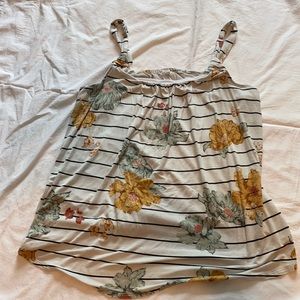 Floral striped top